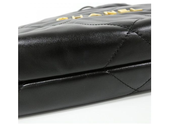 Timeless Chanel 22 Kalbsleder Rucksack Schwarz - Ansicht 4