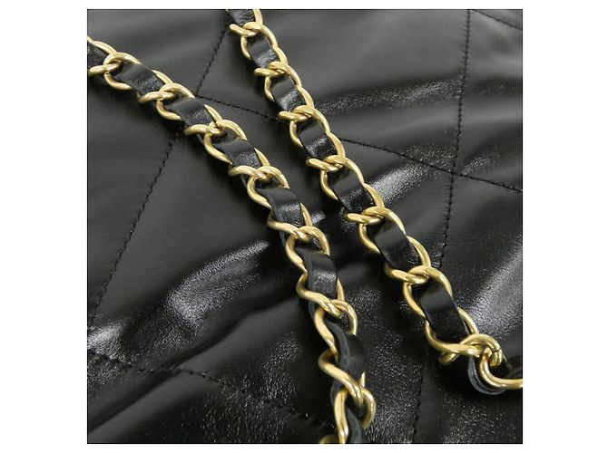 Timeless Chanel 22 Kalbsleder Rucksack Schwarz - Ansicht 6