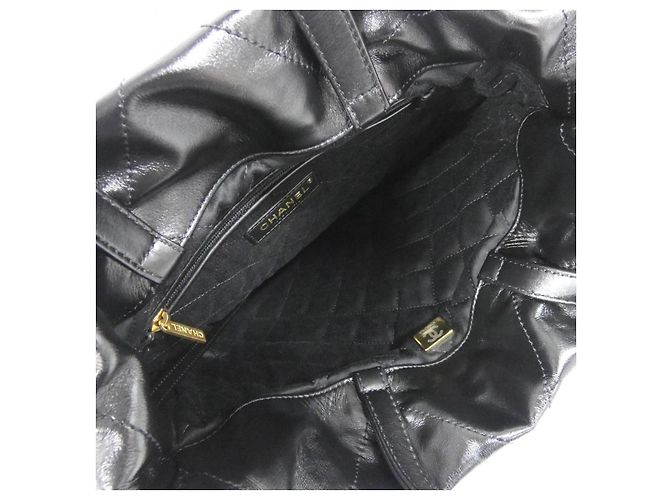 Timeless Chanel 22 Kalbsleder Rucksack Schwarz - Ansicht 7