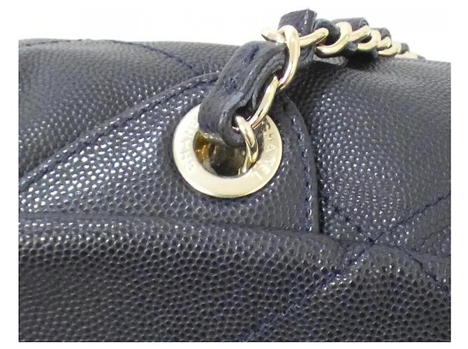 Timeless Zaino Chanel 22 in pelle di vitello granulata Blu Blu navy - vista 5