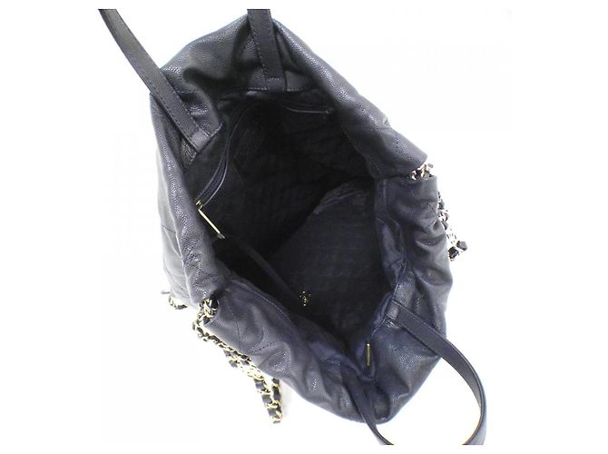 Timeless Zaino Chanel 22 in pelle di vitello granulata Blu Blu navy - vista 6