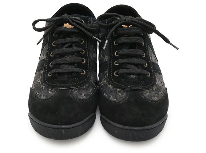 Sneakers Louis Vuitton Monogram Denim Nero - vista 4