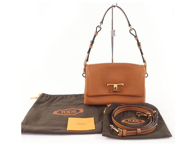 Tod's TOD’S Timeless Mini Flap Bag Borsa a tracolla in pelle Marrone - vista 2