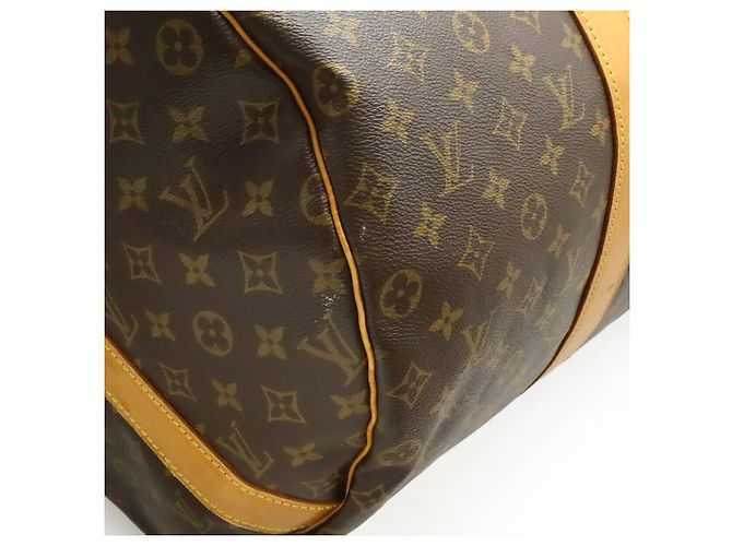 Louis Vuitton Sac Polochon Monogram Travel Bag Marrone - vista 9