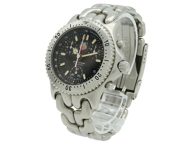 TAG Heuer S/el Chronograph aus Edelstahl Schwarz - Ansicht 2