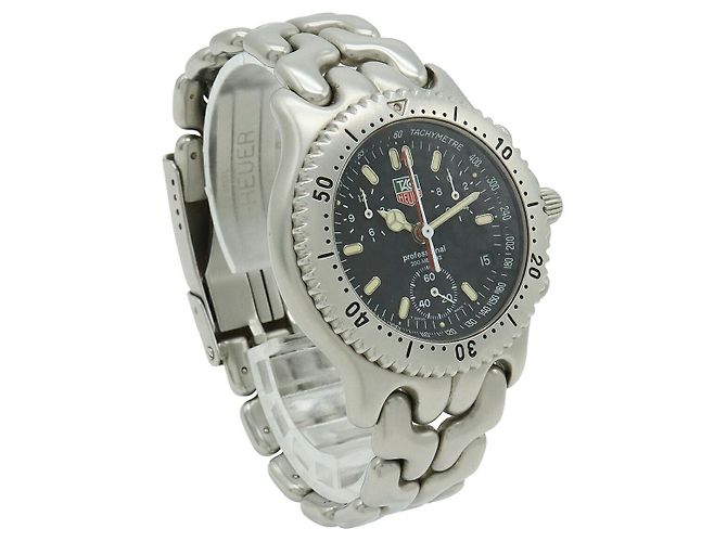 TAG Heuer S/el Chronograph aus Edelstahl Schwarz - Ansicht 3