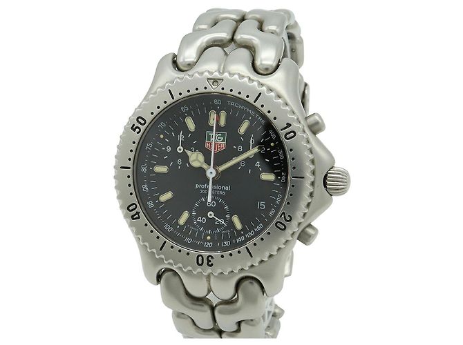 TAG Heuer S/el Chronograph aus Edelstahl Schwarz - Ansicht 4