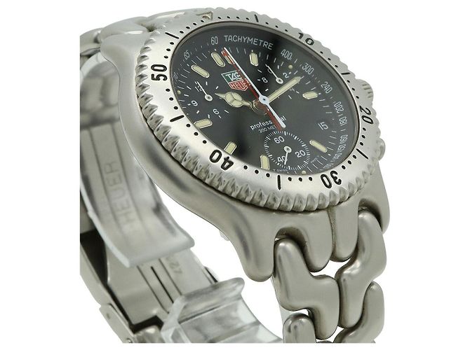 TAG Heuer S/el Chronograph aus Edelstahl Schwarz - Ansicht 5