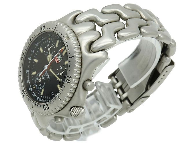 TAG Heuer S/el Chronograph aus Edelstahl Schwarz - Ansicht 6