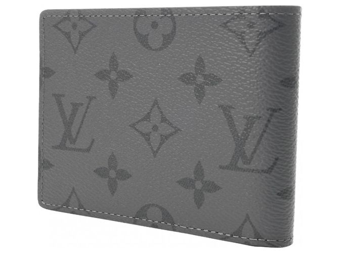 LOUIS VUITTON Louis Vuitton Monogram Eclipse Reverse Portefeuille Slender Grey Uomo in tela Billfold Non utilizzato Ginzo Marrone - vista 3