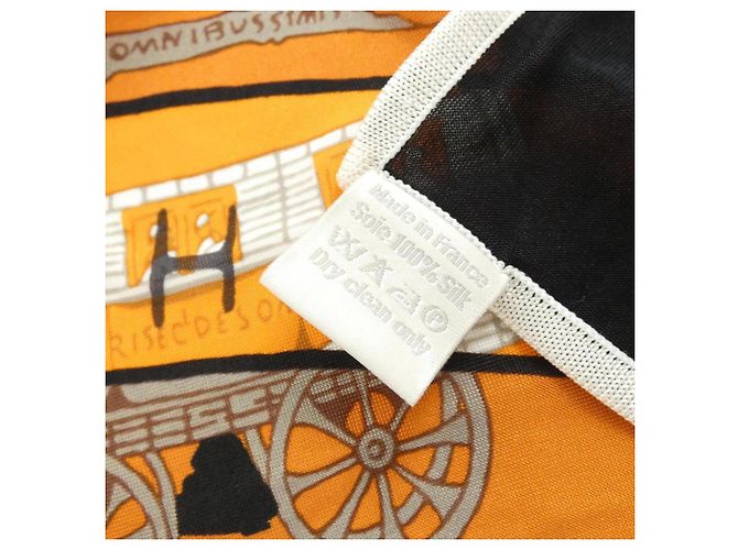Hermès Hermes JEU DES OMNIBUS ET DAMES BLANCHES Glatter Seidenschal Schwarz - Ansicht 3