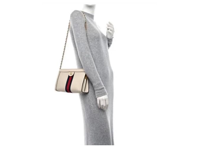 Gucci Bolso de Hombro Ophidia GG Roja Azul Beige - vista 14