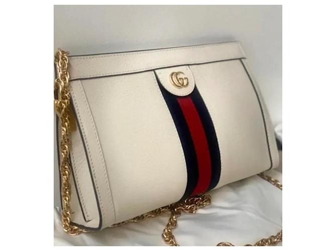Gucci Bolso de Hombro Ophidia GG Roja Azul Beige - vista 3