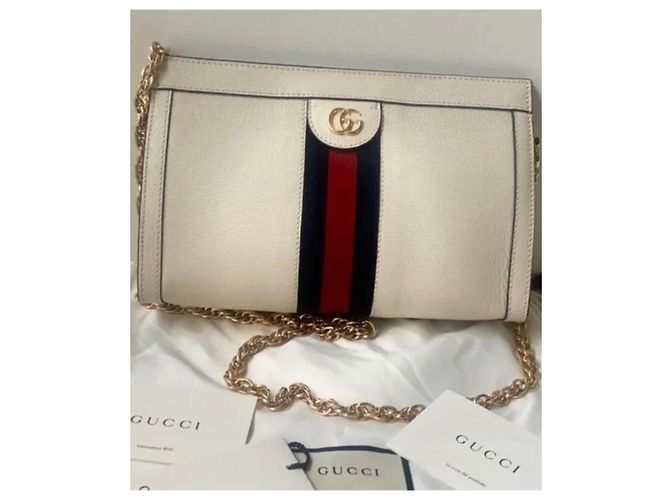 Gucci Bolso de Hombro Ophidia GG Roja Azul Beige - vista 7