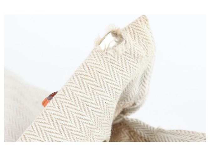 Hermès Borsa a Spalla Hermes Aline GM Toile Chevron Arancione Pelle e Tela per Donna - vista 8