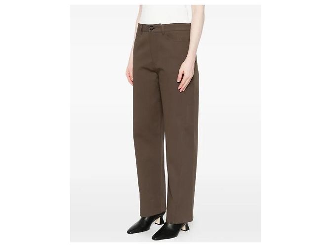 Totême Pantalones Relaxed Twisted Castaño - vista 6