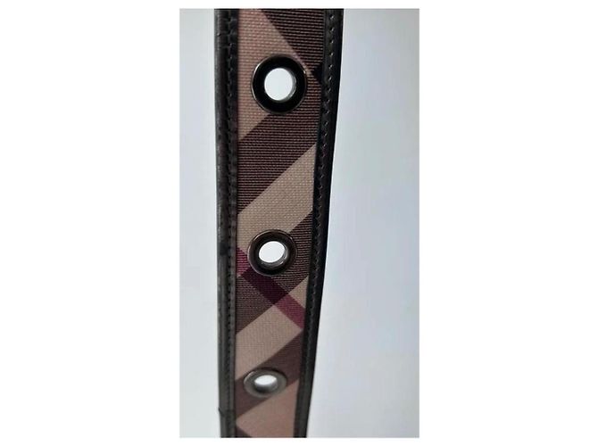Cinturón Burberry Nova Check Castaño Beige Burdeos - vista 9