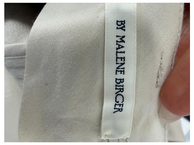 By Malene Birger Calças de perna larga em mistura de lã bege - vista 3