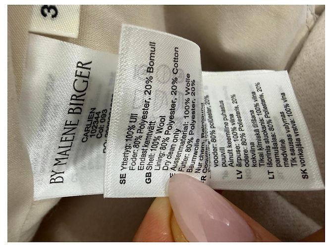 By Malene Birger Calças de perna larga em mistura de lã bege - vista 5
