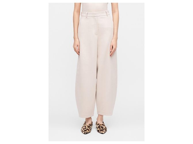 By Malene Birger Calças de perna larga em mistura de lã bege - vista 6