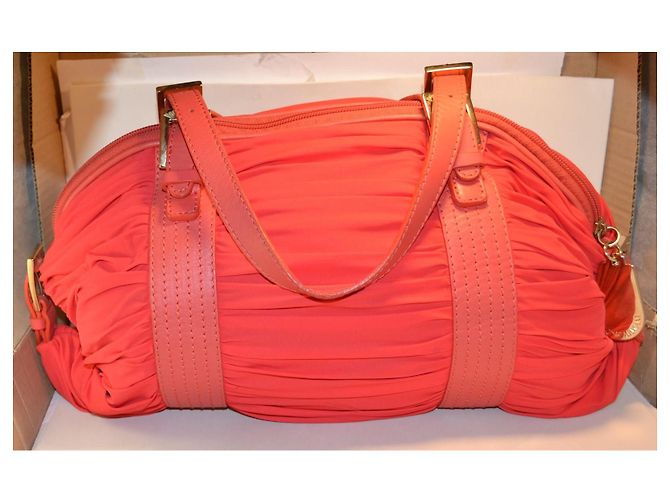 Borsa a mano in tessuto Emporio Armani Rosso Arancione - vista 2