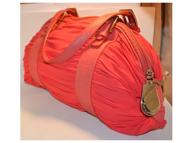Borsa a mano in tessuto Emporio Armani Rosso Arancione - vista 3