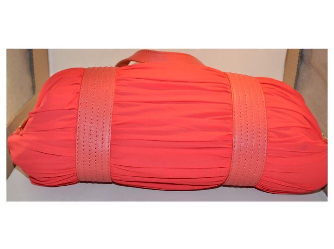 Borsa a mano in tessuto Emporio Armani Rosso Arancione - vista 5