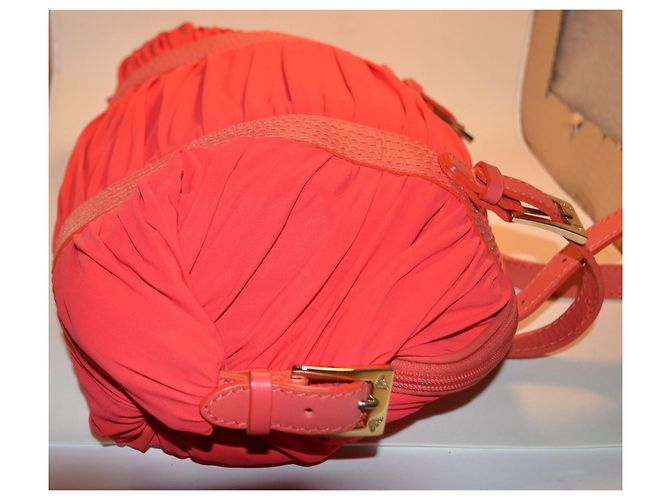 Borsa a mano in tessuto Emporio Armani Rosso Arancione - vista 6