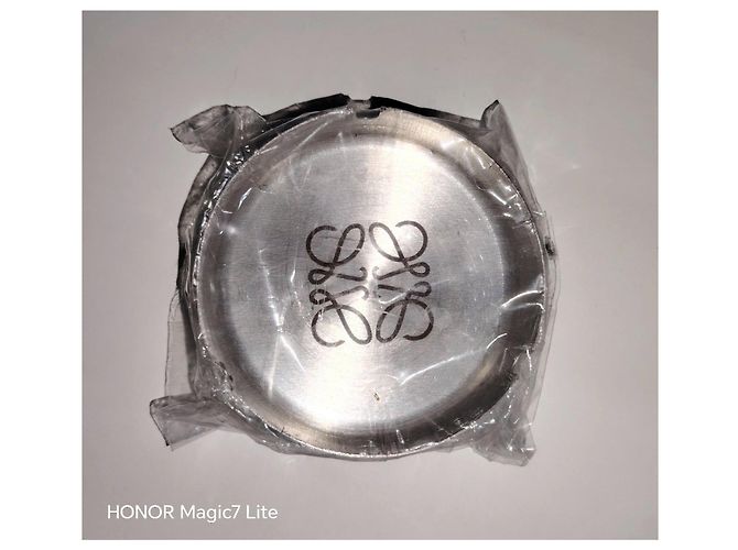 Loewe Anagram Metal Ashtray Brown Silvery - view 2