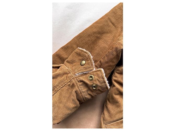 visvim Caravan Jkt Slub Velluto a Coste Camel Marrone - vista 14
