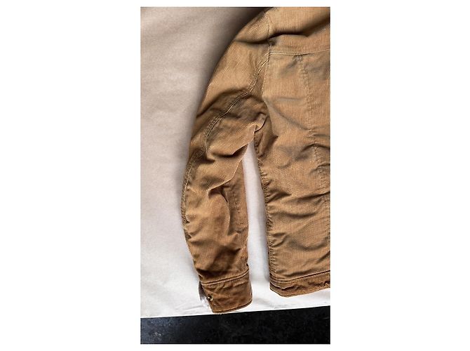 visvim Caravan Jkt Slub Velluto a Coste Camel Marrone - vista 18