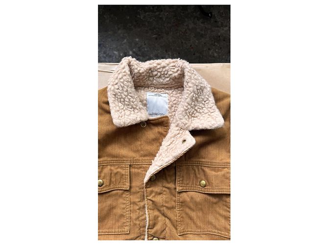 visvim Caravan Jkt Slub Velluto a Coste Camel Marrone - vista 3