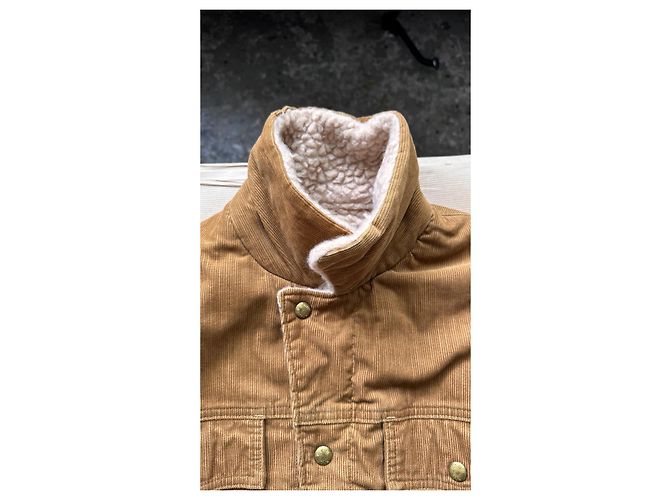 visvim Caravan Jkt Slub Velluto a Coste Camel Marrone - vista 4