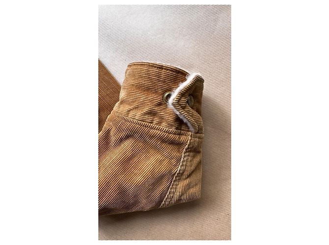 visvim Caravan Jkt Slub Velluto a Coste Camel Marrone - vista 6