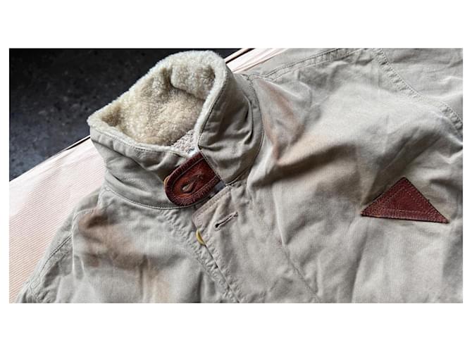 visvim Giacca Deckhand Gore-Tex Windstopper N-1 Deck Beige - vista 2