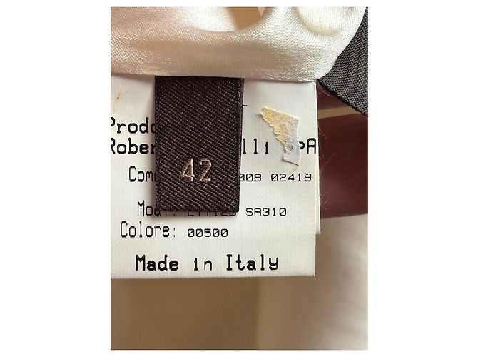 Vestido de verano de seda Roberto Cavalli Negro Multicolor Beige - vista 7