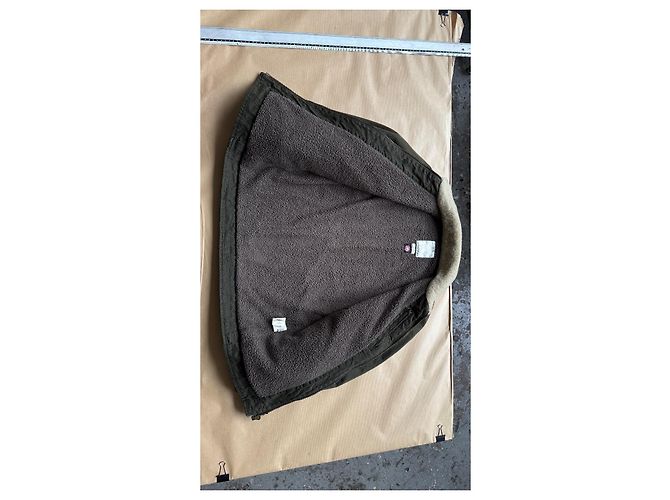 visvim Giacca Deckhand Jacket Boa G Cords Windstopper Gore-Tex Khaki Verde - vista 4