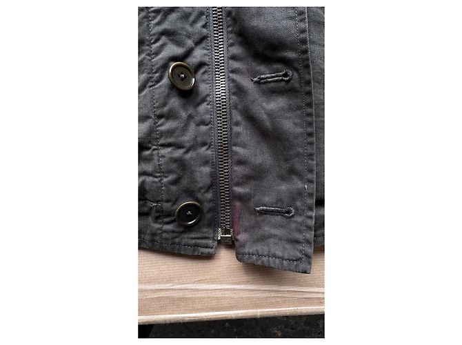 visvim Giacca Deckhand Jacket Boa G Cords Windstopper Gore-Tex Khaki Verde - vista 6