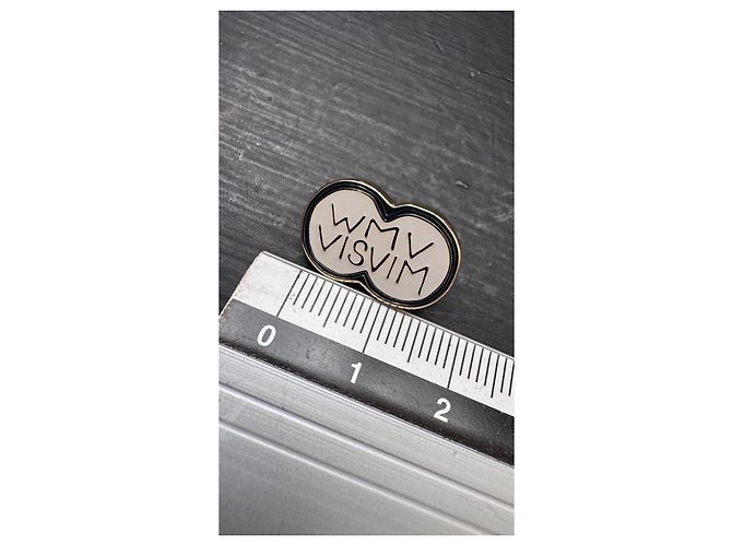 Spilla Pin Badge visvim in Ottone Bianco D'oro - vista 5