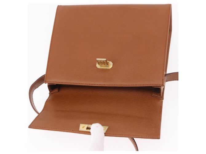 Borsa a tracolla Christian Dior in pelle marrone oro Auth 187986 D'oro - vista 10