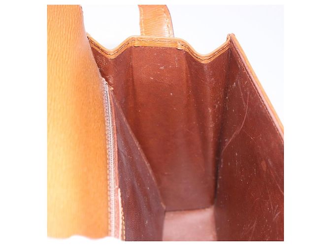 Borsa a tracolla Christian Dior in pelle marrone oro Auth 187986 D'oro - vista 19