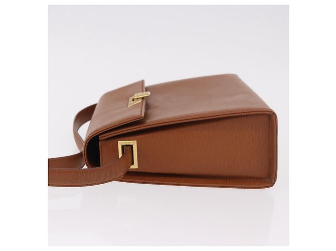 Borsa a tracolla Christian Dior in pelle marrone oro Auth 187986 D'oro - vista 4