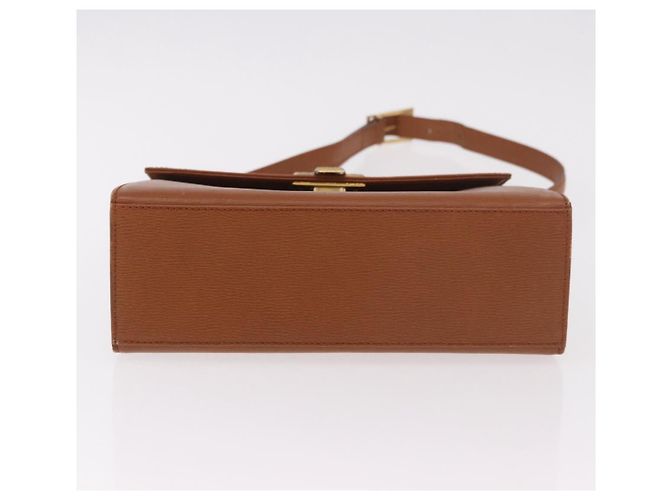 Borsa a tracolla Christian Dior in pelle marrone oro Auth 187986 D'oro - vista 5