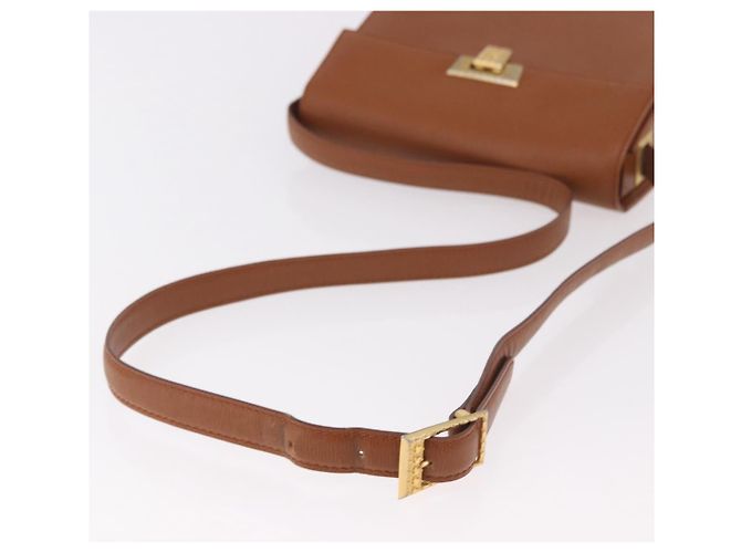 Borsa a tracolla Christian Dior in pelle marrone oro Auth 187986 D'oro - vista 7