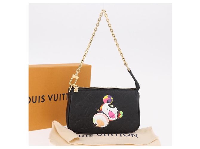 LOUIS VUITTON Empreinte Panda Mini Pochette Accessoires M13824 LV Auth 189260SM Negro Monograma - vista 12