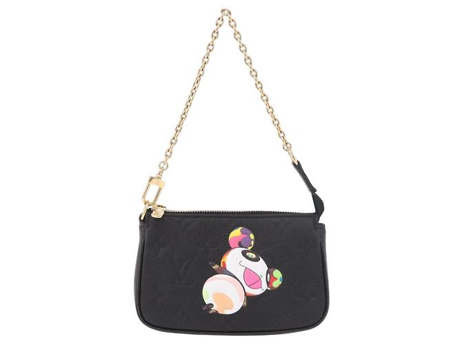 LOUIS VUITTON Empreinte Panda Mini Pochette Accessoires M13824 LV Auth 189260SM Negro Monograma - vista 13