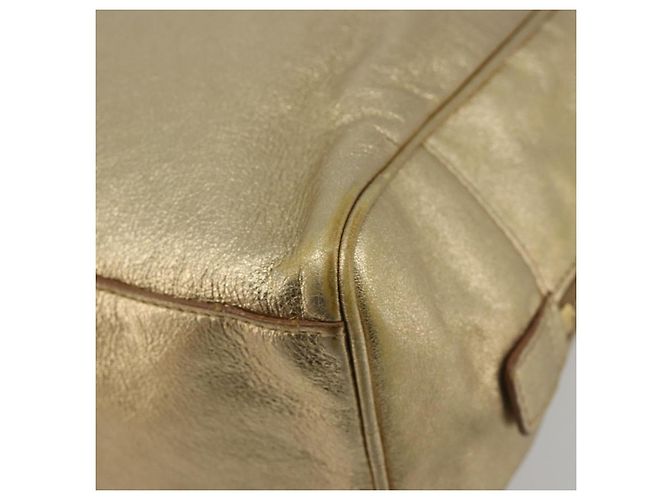 Borsa SAINT LAURENT Y Mail in pelle Oro Auth 188208 D'oro - vista 15