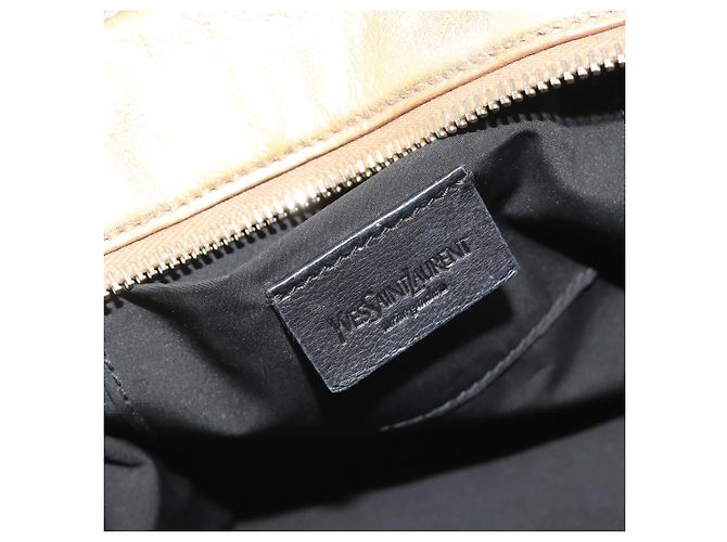 Borsa SAINT LAURENT Y Mail in pelle Oro Auth 188208 D'oro - vista 17