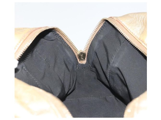 Borsa SAINT LAURENT Y Mail in pelle Oro Auth 188208 D'oro - vista 18