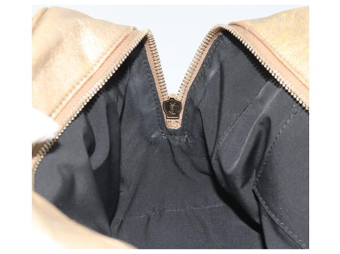 Borsa SAINT LAURENT Y Mail in pelle Oro Auth 188208 D'oro - vista 19